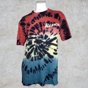Reason Tri-Color Red / Yellow / Teal Tie Dyed Unisex T-Shirt Casual Streetwear